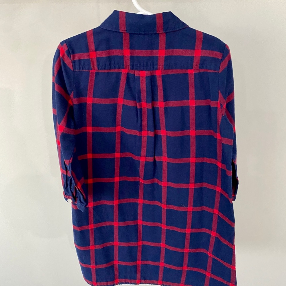 J Crew Crewcuts Girls flannel shirt dress, size 6 - Picture 3 of 3